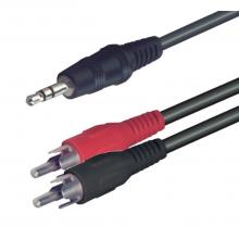 A 49X - Audió kábel, 3,5 mm sztereó dugó-2 RCA dugó 1,5 m
