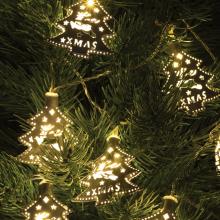 KLM 10/T - LED-es fenyő fényfüzér, fém