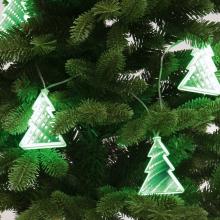 MRLC 6/T - Home MRLC 6/T LED-es fenyőfa fényfüzér, 1 m / 72 db hidegfehér LED, alagúthatású fenyődísszel, állófényű, átlátszó vezeték, elemes, beltéri kivitel