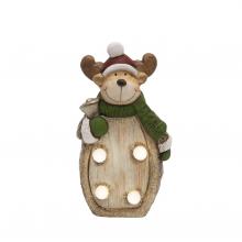 KDC 17 - Home KDC 17 LED-es kerámia rénszarvas asztali dísz, 4 db LED