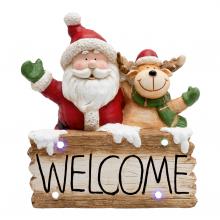 KDC 49 - Home KDC 49 LED-es kerámia Welcome figura, beltéri kivitel, 4 db színváltó LED