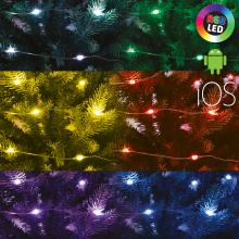 ML 100 RGB SMART - Home ML 100 RGB SMART micro LED-es fényfüzér, 10 m / 100 db RGB micro LED, applikációval vezérelhető, USB csatlakozó, beltéri kivitel