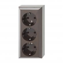 0510089777 - GAO 0510089777 Business Line IP20 3 férőhelyes földelt csatlakozóaljzat, beltéri, 230 V~ /50 Hz / 16 A, barna