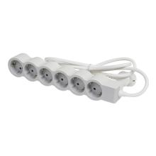 694557 - Legrand 694557 Elosztósor Standard 6x2P+F, 1,5 m vezetékkel, fehér-szürke