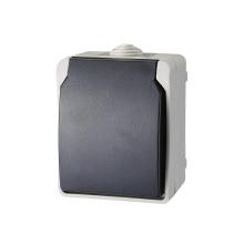 9871H - AQUATOP 9871H falon kívüli dugalj, 1 db aljzat, 16 A, IP54, szürke