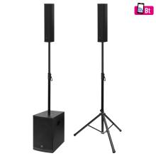 PAS12W243S - SAL PAS12W243S sztereó professzionális oszlopsugárzó hangrendszer, 800 W, Bluetooth TWS, 9db hangsugárzó, színes képernyő, állvány, DSP hangprocesszor