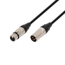 XLR3 - SAL XLR3 audio kábel, XLR dugó / XLR aljzat, 3 méter, 6mm, fém, réz vezeték