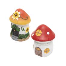 MX675 - HOME MX675 napelemes gombaház kerti lámpa, 1db melegfehér LED, 12db/display, beépített akkumulátor, műgyanta alapanyag