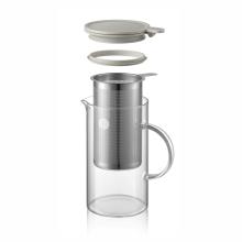 CD2002/A1 - BUYDEEM CD2002/A1 teáskanna, 800 ml, boroszilikát üveg és acél, akár 150°C-ig hőálló