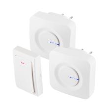 DBKS1001AC - HOME DBKS1001AC vezeték és elem nélküli csengő készlet, 1x nyomógomb + 2x csengő, 100m hatótáv, 36 dallam, szabályozható hangerő, IP44, fényjelzés, kinetikus nyomógomb