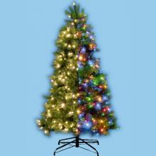 KMF 6/180 - Home KMF 6/180 műfenyő beépített világítással, 350 db LED, 180 cm magasság, 106 cm átmérő, talpkapcsoló, 4 funkció