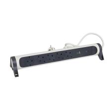 694510 - Legrand 694510 Elosztósor Premium 5x2P+F, túlfeszültség-védelemmel, USB-A + USB-C, 1,5 m vezetékkel, fehér/fekete