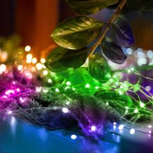 ML26M - Home ML26M micro LED fényfüzér, beltéri kivitel, 20 db színes micro LED, 1,9 m füzérhossz, elemes