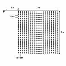 KAF400DWW - HOME KAF400DWW DOT LED-es fényfüggöny, 400 db melegfehér DOT LED, 2x2m, 8 program, ismétlődő időzítés, hálózati tápellátás, kül- és beltéri kivitel