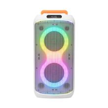PAR216WH - SAL PAR216WH party hangfal, 60 W, 2-utas bassz-reflex, 3 hangszóró, Bluetooth, MP3, digitális kijelző, LED fényeffekt, mikrofonnal