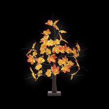 ATM02 - HOME ATM02 asztali juharfa dekoráció, 60 cm, 24 db melegfehér LED, időzítő, elemes tápellátás, beltéri kivitel, fekete