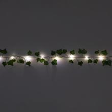 ATM05 - HOME ATM05 borostyánlevél fényfüzér, 2 méter, 20 db melegfehér micro LED, időzítő, elemes tápellátás, beltéri kivitel