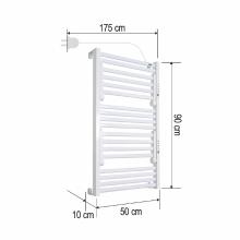 FKTW345W - HOME FKTW345W fali elektromos törölközőszárító, 345 W, visszajelző LED, 4 program, IPX1, 2 zónás vezérlés, fehér színű