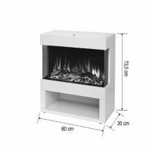 FKK28 - HOME FKK28 szabadon álló elektromos látványkandalló, max. 1800 W, 2 fokozat, LED lángeffekt, fagyőr funkció