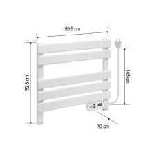 FKTW150W - HOME FKTW150W fali elektromos törölközőszárító, 150 W, LED kijelző, IPX4, alumínium, fehér színű